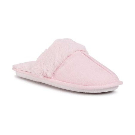 Różowe kapcie Home&relax z płaską podeszwą