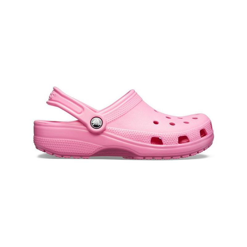 Różowe klapki Crocs w stylu casual