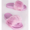 Różowe klapki Gemre.com.pl z płaską podeszwą w stylu casual