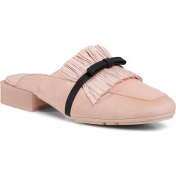 Różowe klapki Hispanitas ze skóry ekologicznej