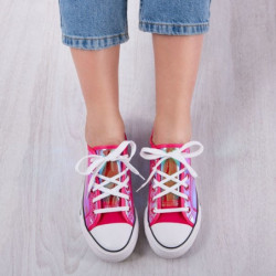 Różowe trampki Royalfashion.pl sznurowane