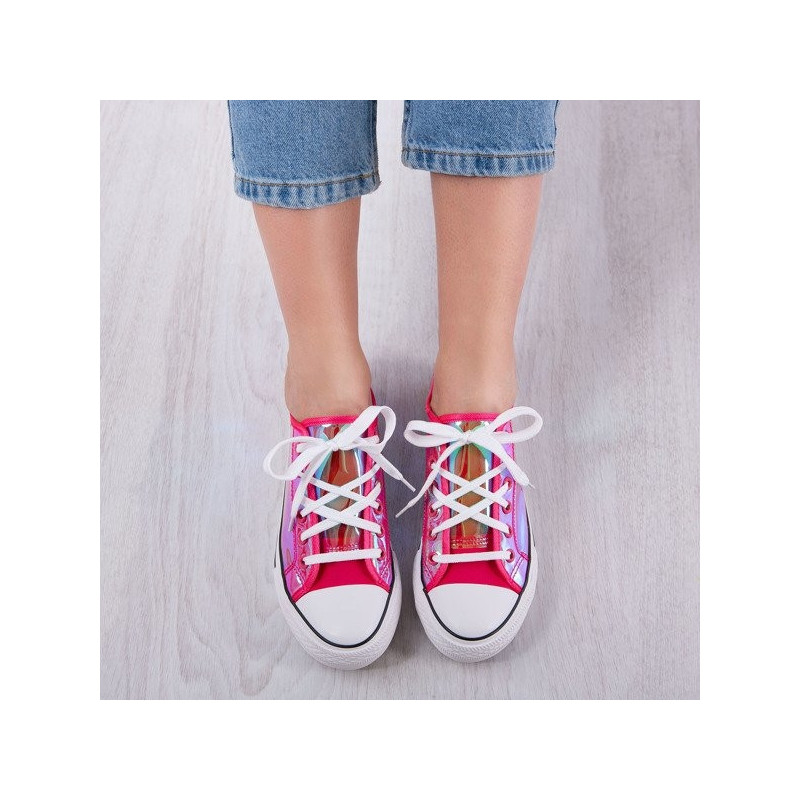 Różowe trampki Royalfashion.pl sznurowane