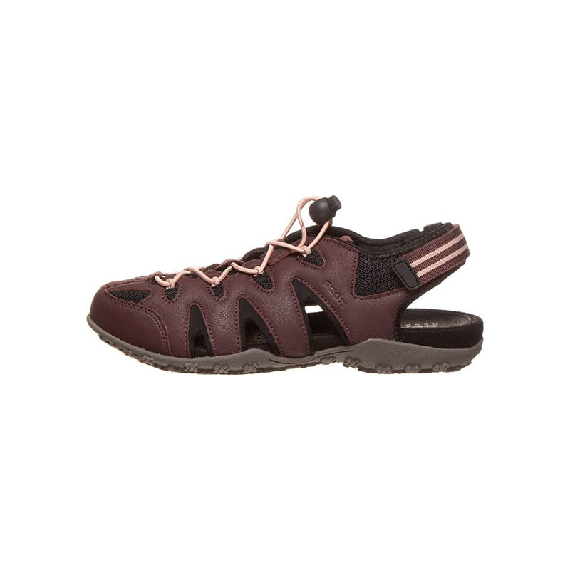 Sandały Geox ze skóry z płaską podeszwą w stylu casual