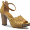 Sandały Libero z zamszu na średnim obcasie z klamrami