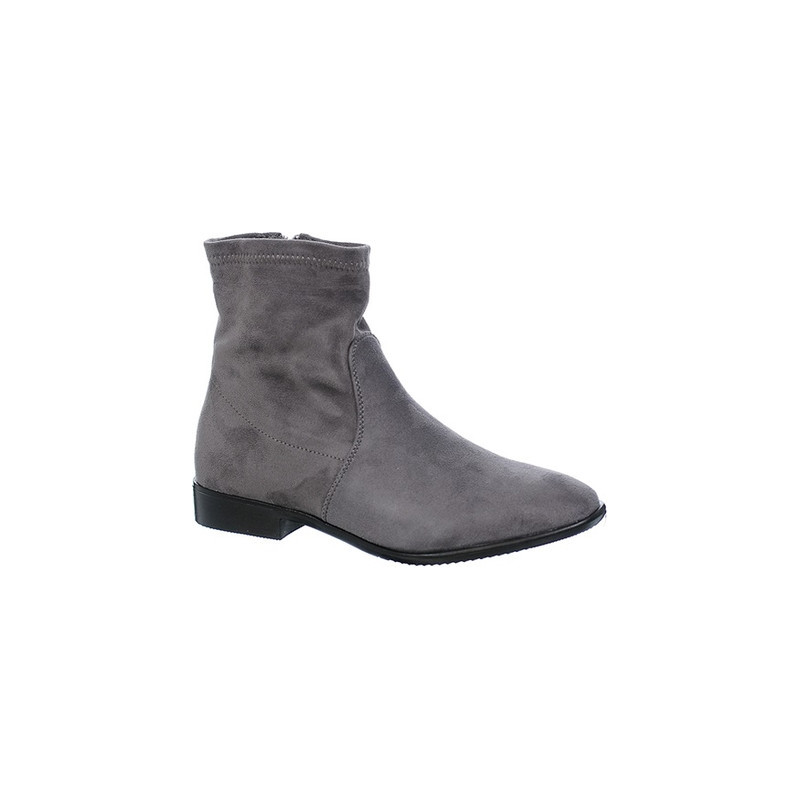 Botki Family Shoes z płaską podeszwą ze skóry ekologicznej na zamek