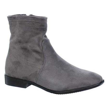 Botki Family Shoes z płaską podeszwą ze skóry ekologicznej na zamek