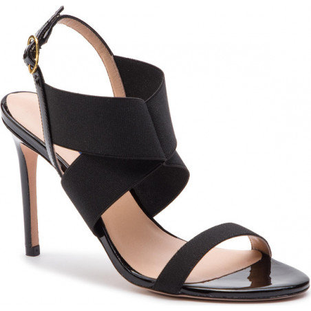 Sandały Stuart Weitzman ze skóry z klamrami na obcasie