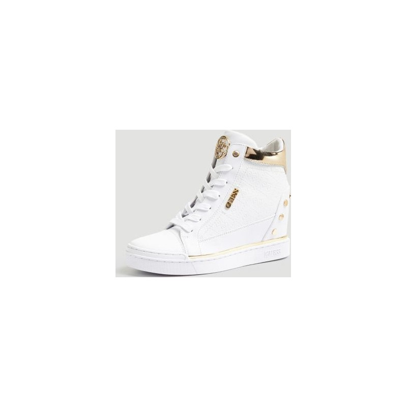 Sneakersy Guess na koturnie sznurowane w młodzieżowym stylu