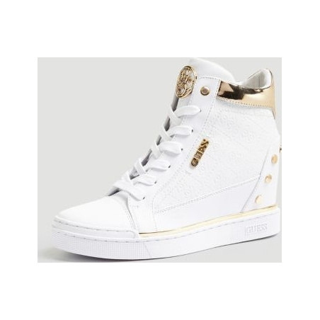 Sneakersy Guess na koturnie sznurowane w młodzieżowym stylu