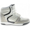 Srebrne buty sportowe Pantofelek24 sznurowane