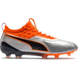 Srebrne buty sportowe Puma ze skóry