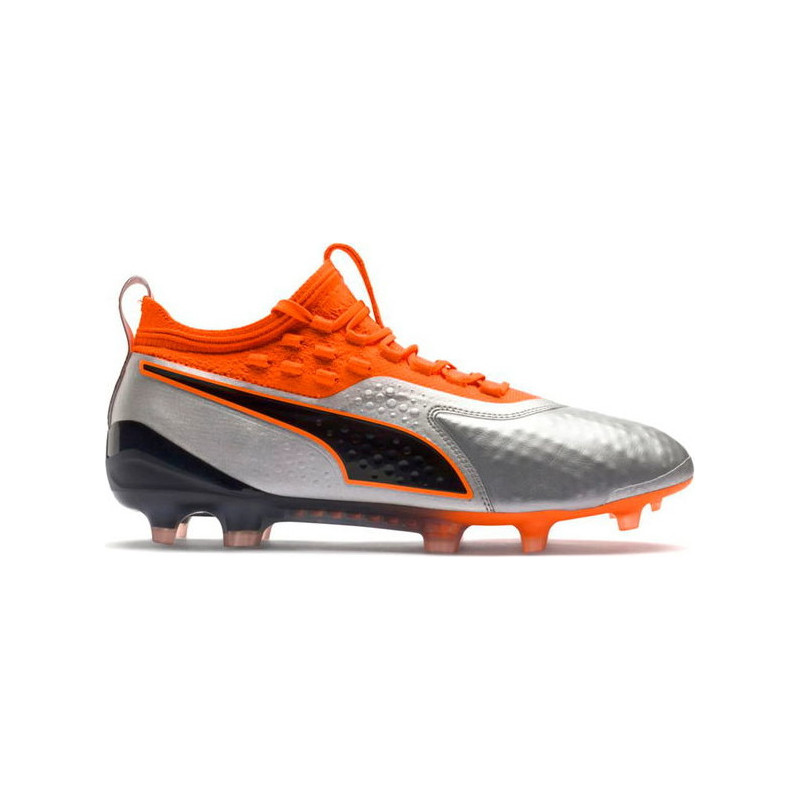 Srebrne buty sportowe Puma ze skóry