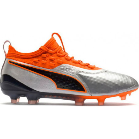 Srebrne buty sportowe Puma ze skóry