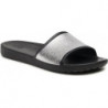 Srebrne klapki Crocs w stylu casual