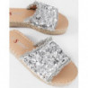 Srebrne klapki Gemre.com.pl w stylu casual