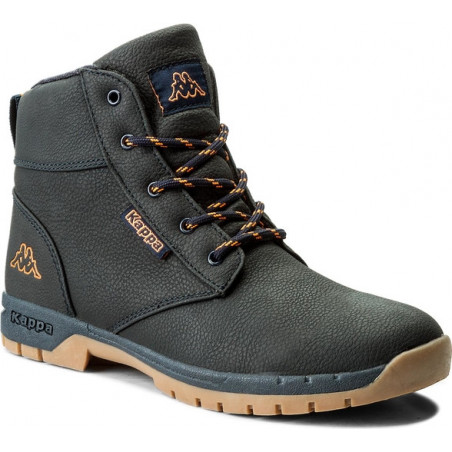 Szare buty trekkingowe kappa bez wzorów ze skóry ekologicznej