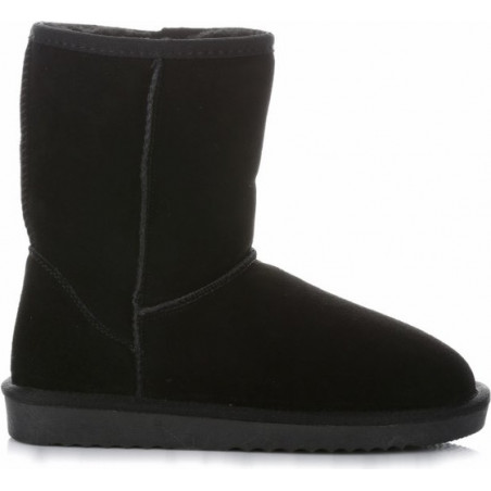 Śniegowce Crystal Shoes z płaską podeszwą z zamszu