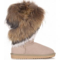Śniegowce Crystal Shoes z zamszu z płaską podeszwą