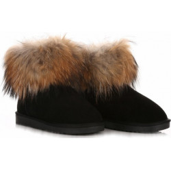Śniegowce Crystal Shoes ze skóry