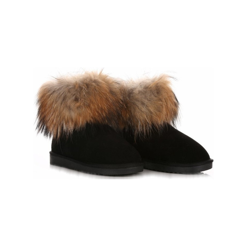 Śniegowce Crystal Shoes ze skóry
