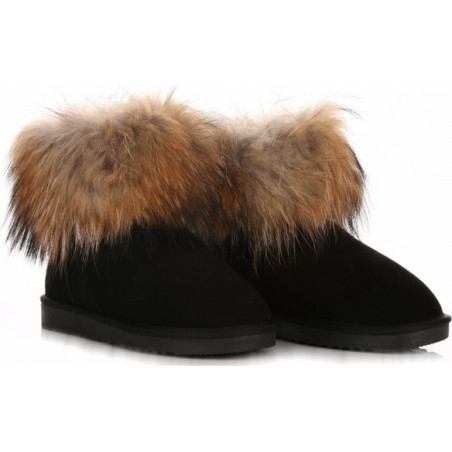 Śniegowce Crystal Shoes ze skóry