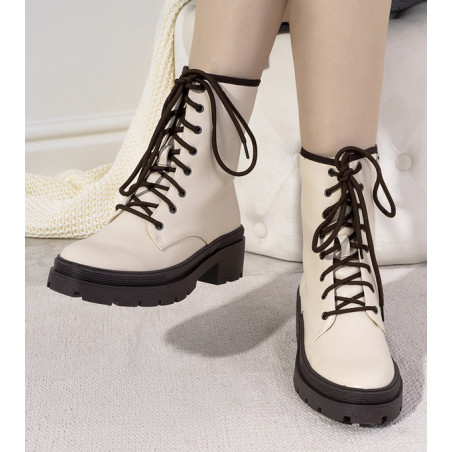 Botki Gemre.com.pl sznurowane w stylu casual
