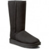 Śniegowce UGG Australia z płaską podeszwą ze skóry