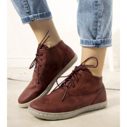 Botki Gemre.com.pl z płaską podeszwą sznurowane