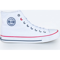Trampki Big Star ze skóry sznurowane z płaską podeszwą
