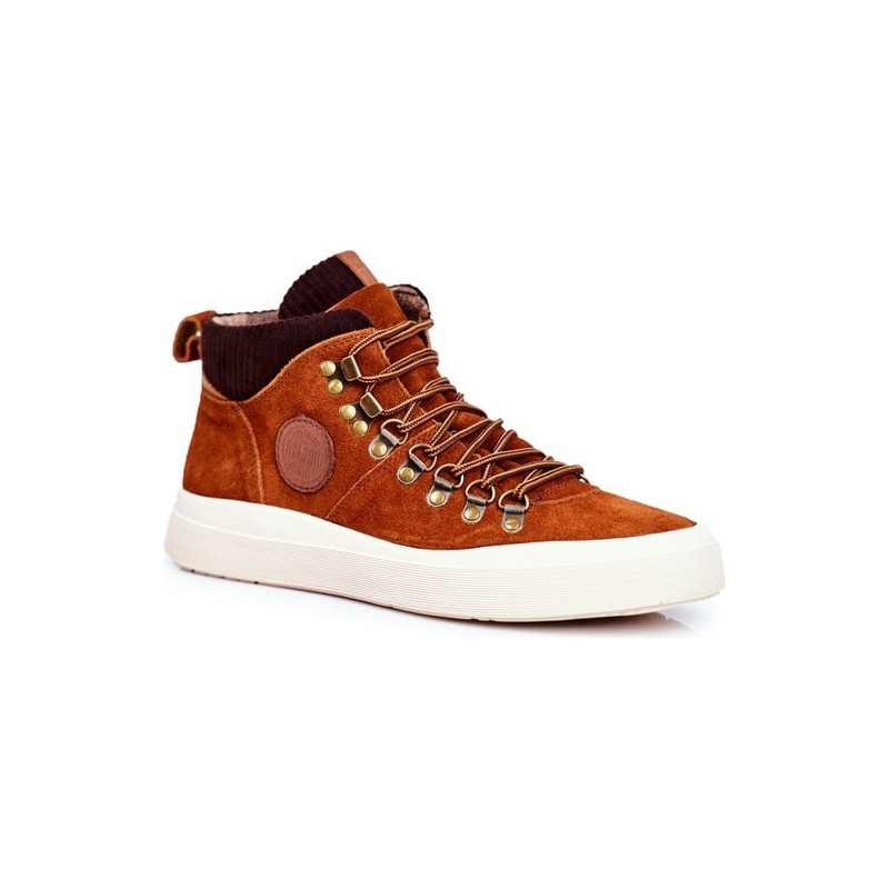 Trampki Męskie Skórzane Big Star Camel GG174332