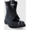 Botki Hugo Boss w stylu casual z płaską podeszwą