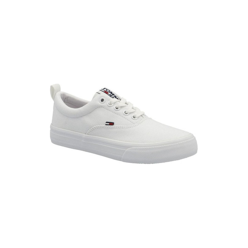 Trampki Tommy Jeans w sportowym stylu z płaską podeszwą