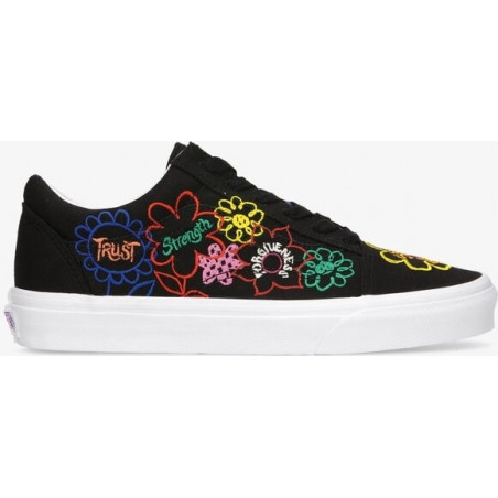 Trampki Vans old skool z płaską podeszwą w sportowym stylu