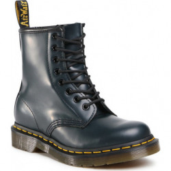 Trapery damskie Dr. Martens sznurowane z płaską podeszwą ze skóry