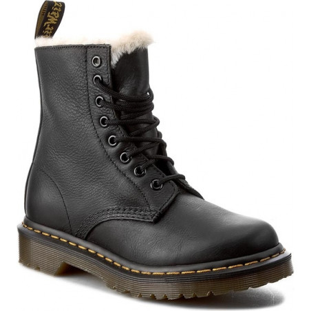 Trapery damskie Dr. Martens ze skóry sznurowane na obcasie