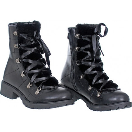Trapery damskie Family Shoes sznurowane na obcasie