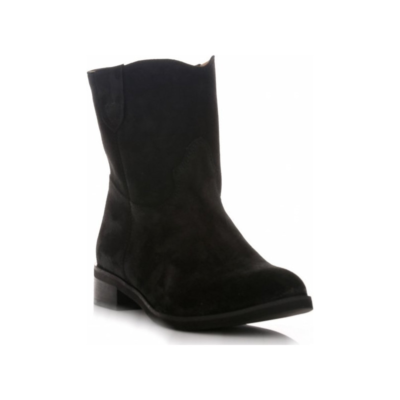 Botki K ze skóry w stylu casual na obcasie