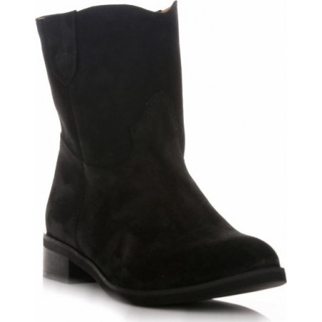 Botki K ze skóry w stylu casual na obcasie