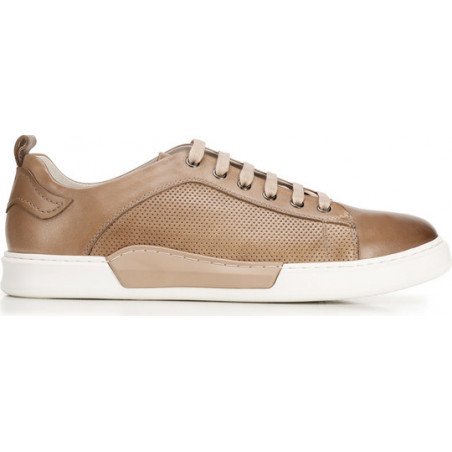 Wittchen Męskie sneakersy skórzane na białej podeszwie