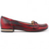 Zapato balerinki - skóra naturalna - model 025 - kolor czarno czerwony