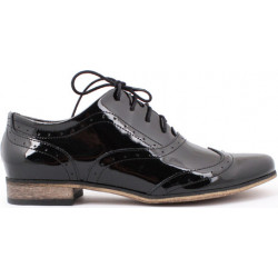 Zapato jazzówki - skóra naturalna - model 246 - kolor czarny lakier