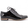 Zapato jazzówki - skóra naturalna - model 246 - kolor czarny lakier