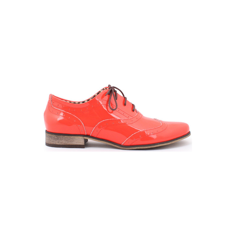 Zapato jazzówki - skóra naturalna - model 246 - kolor koral