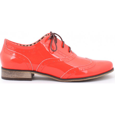 Zapato jazzówki - skóra naturalna - model 246 - kolor koral