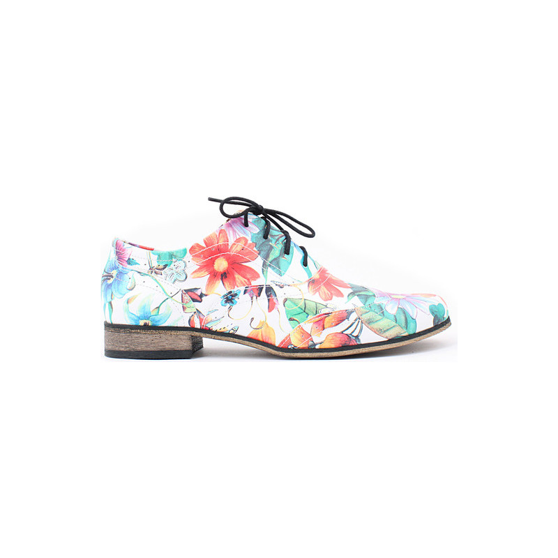 Zapato jazzówki - skóra naturalna - model 246 - kolor kwiatek