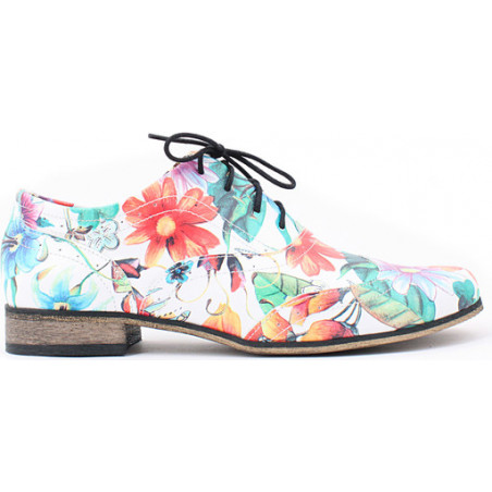 Zapato jazzówki - skóra naturalna - model 246 - kolor kwiatek
