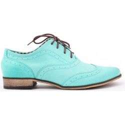 Zapato jazzówki - skóra naturalna - model 246 - kolor miętowy