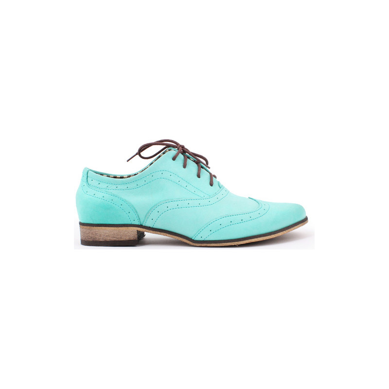 Zapato jazzówki - skóra naturalna - model 246 - kolor miętowy