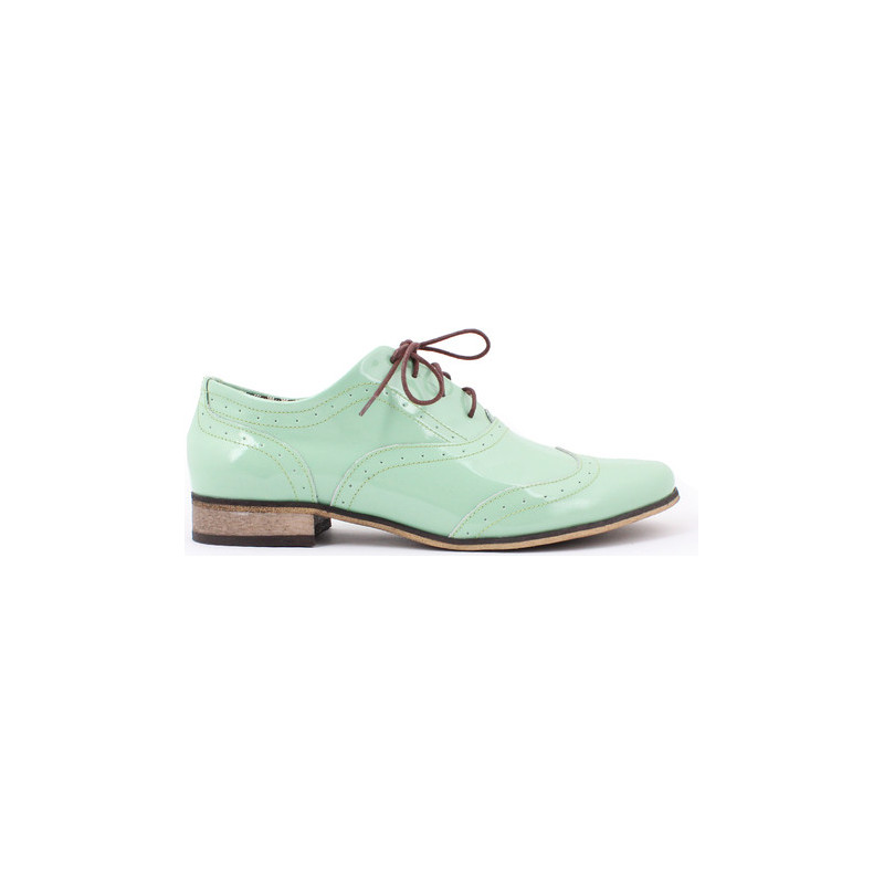 Zapato jazzówki - skóra naturalna - model 246 - kolor miętowy lakier