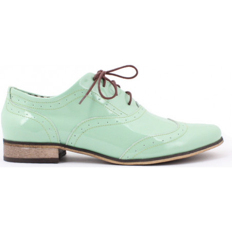 Zapato jazzówki - skóra naturalna - model 246 - kolor miętowy lakier
